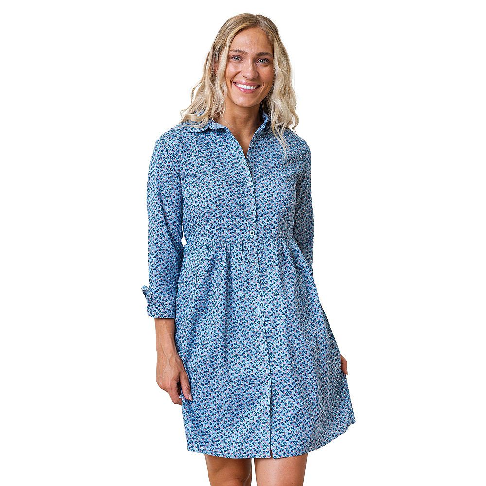 Платье-рубашка Hope & Henry Women's Long Sleeve Button Front