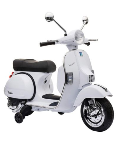 Best Ride On Cars Vespa 12V Powered Leather-Seat Ride-On Scooter, Ages 3-6