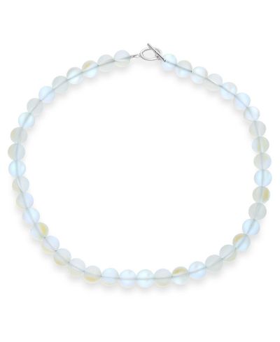 Ожерелье Bling Jewelry Mixed Semi-Precious Moonstone Ball Bead
