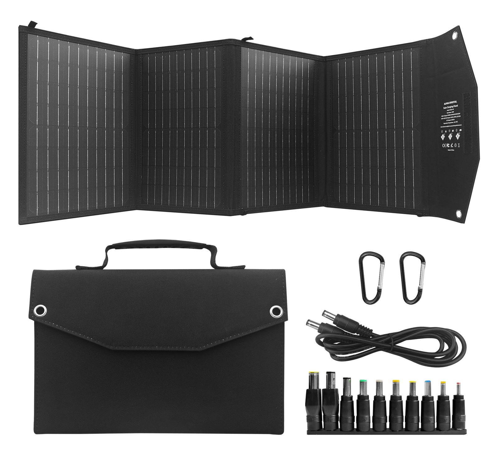 Alpha Digital 40W Foldable Solar Charger Compatible with Most Devices
