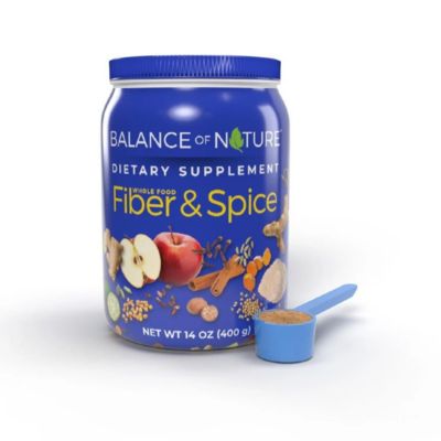 Balance of Nature Fiber & Spice - Psyllium Husk, Flax Seed, Turmeric & Apple - 30 порций