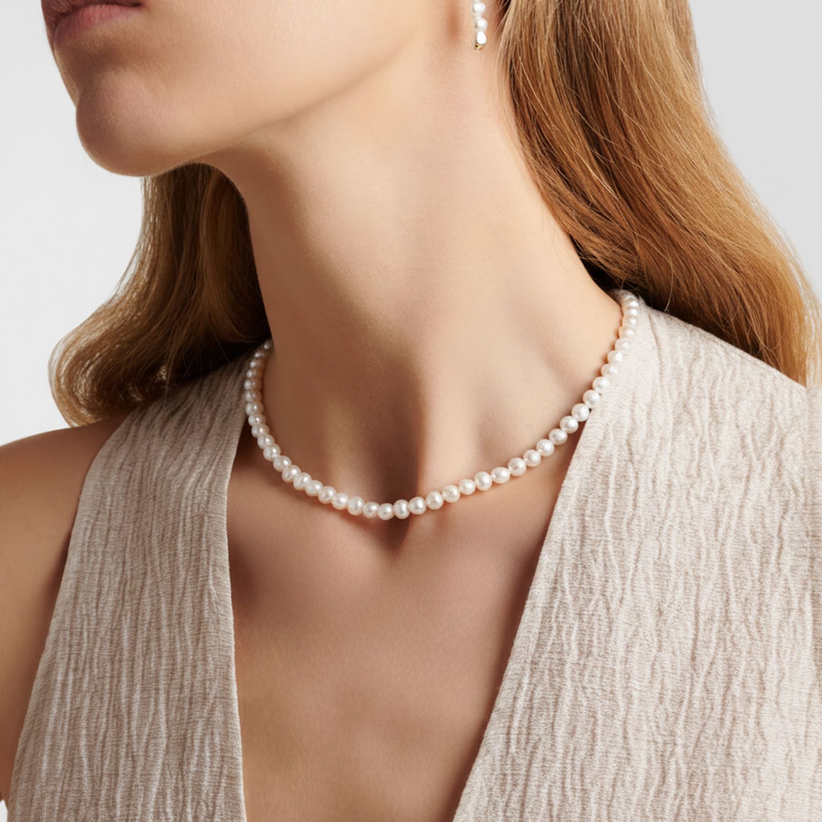 Ожерелье Joey Baby Plated Freshwater Pearls - Jackie Essential Pearl 20" для женщин