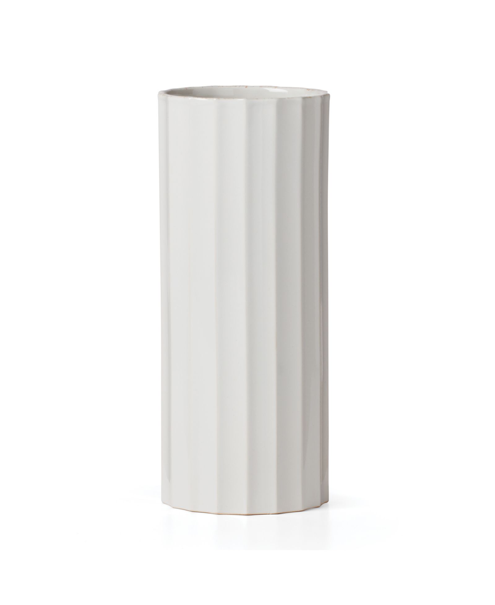 Lenox French Perle Scallop Cylinder Vase, Medium