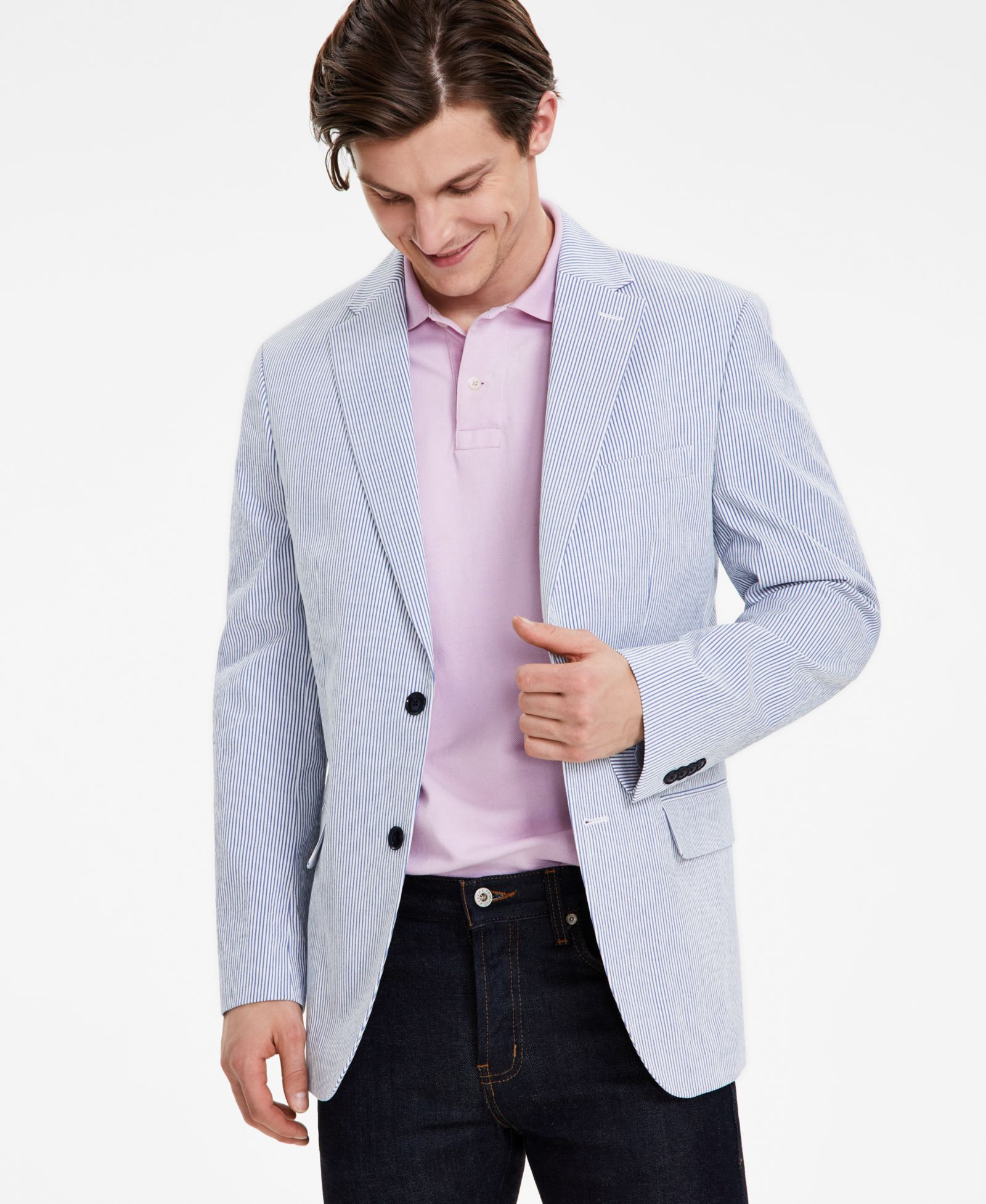 Tommy Hilfiger Men's Modern-Fit Seersucker Sport Coat