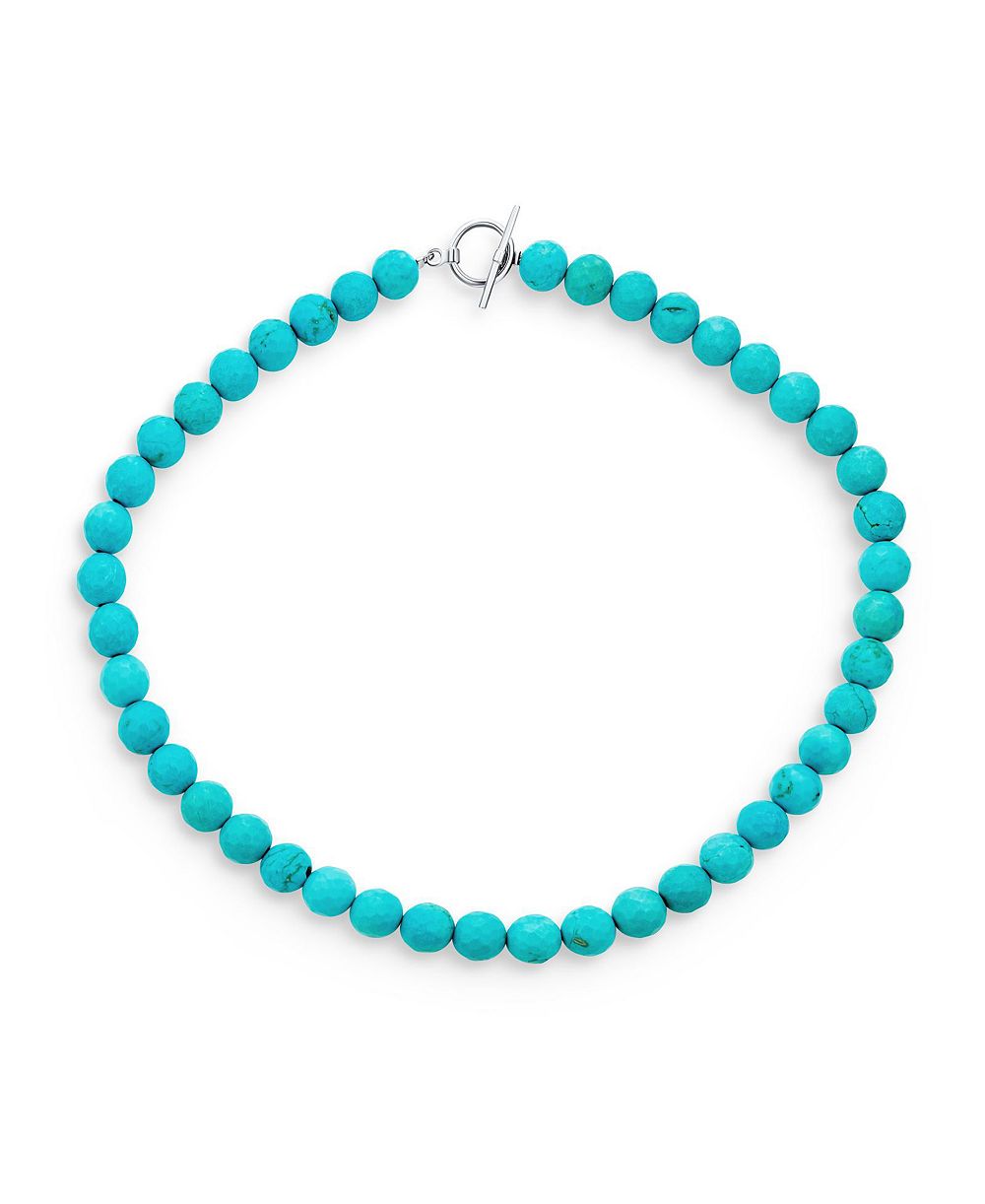 Bling Jewelry ожерелье с бусинами из бирюзы и застежкой-тогл 20"