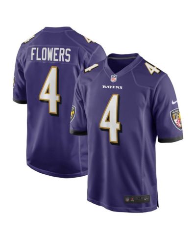 Мужская джерси Nike Zay Flowers Purple Baltimore Ravens 2023 NFL Draft First Round Pick Game