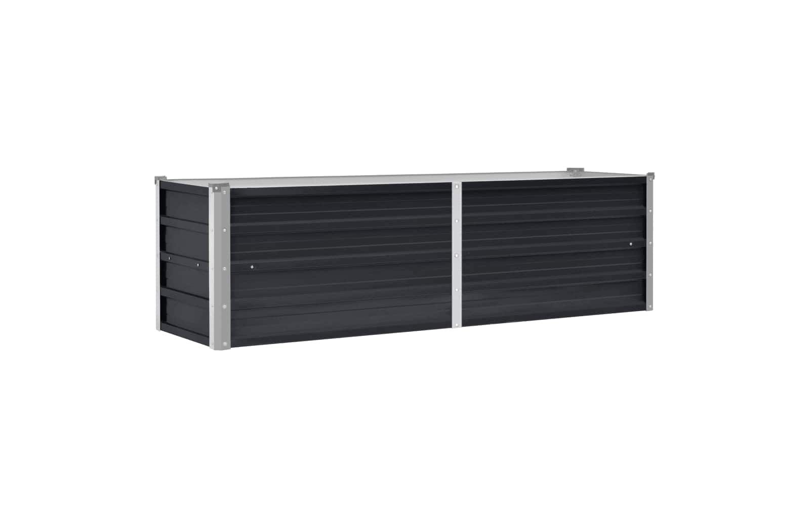 Приподнятая грядка vidaXL Anthracite Galvanized Steel 62.9x15.7x17.7 in