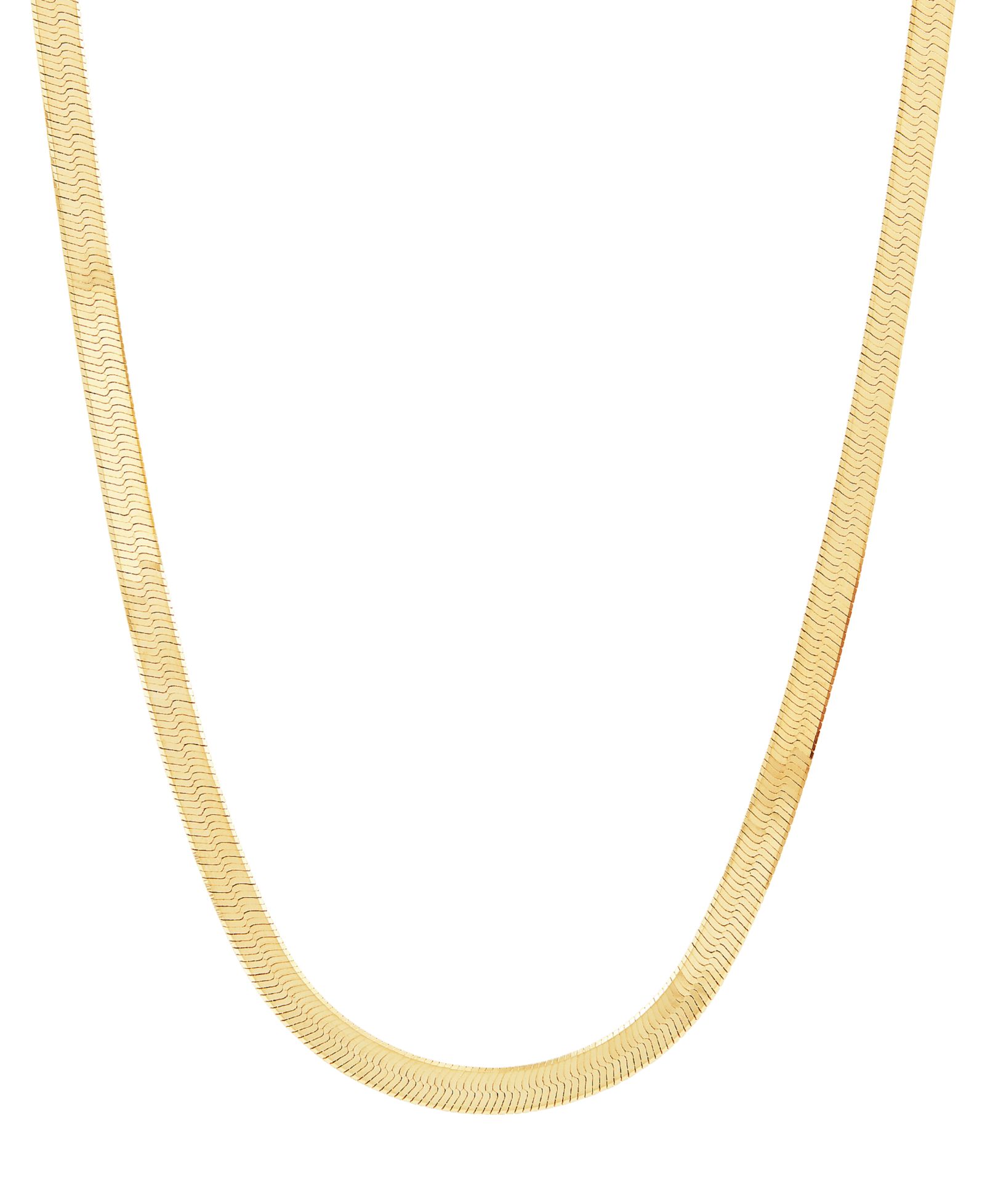Полоскатая цепь-ожерелье Herringbone из полированного серебра с напылением 18k Gold-Plated и стерлингового серебра