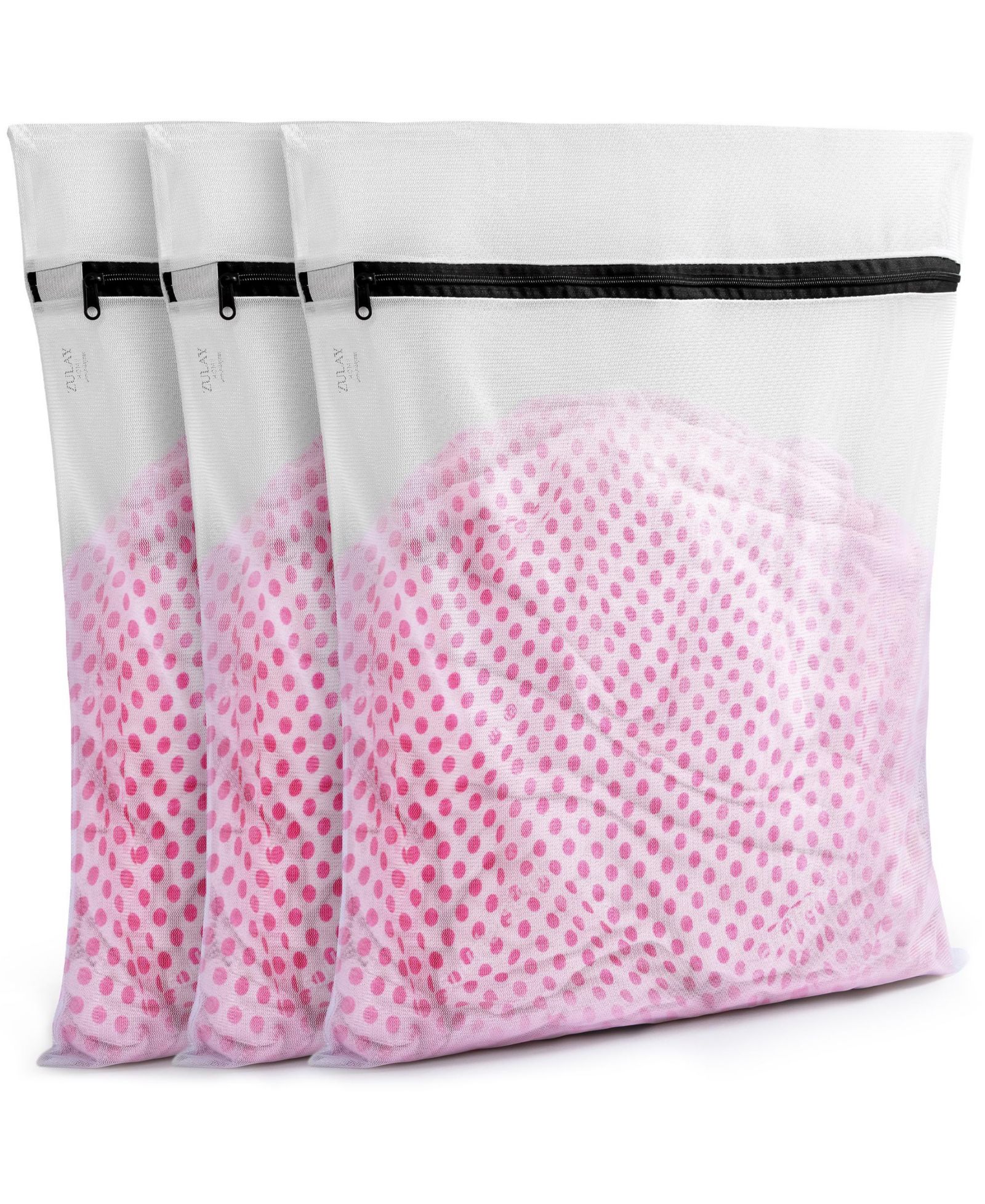 Многоразовые мешки для стирки Zulay Kitchen из сетки, 3 шт., для деликатных тканей и стиральной машины