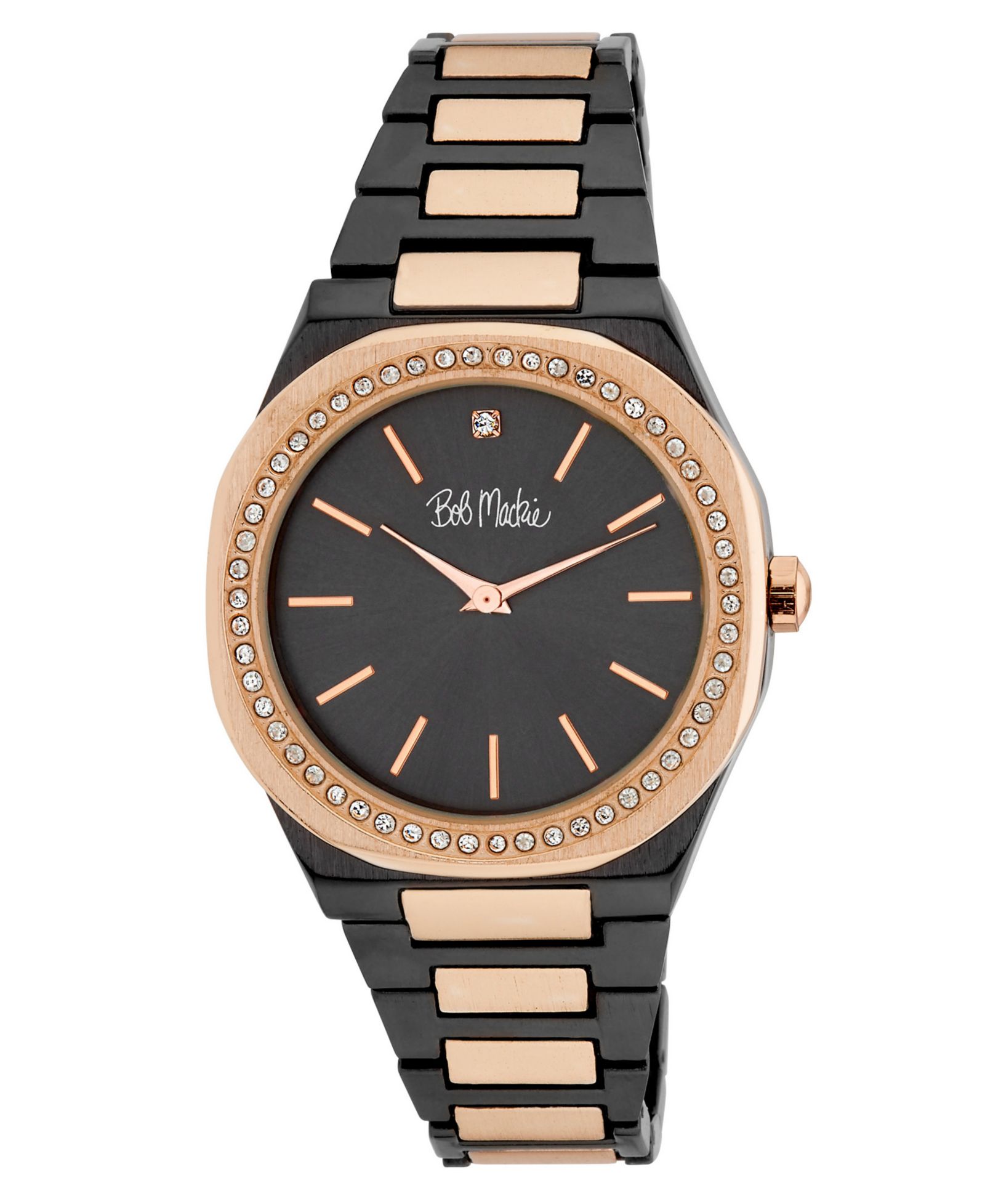 Часы Bob Mackie Unisex Quartz Two-Tone Rose Alloy 40mm