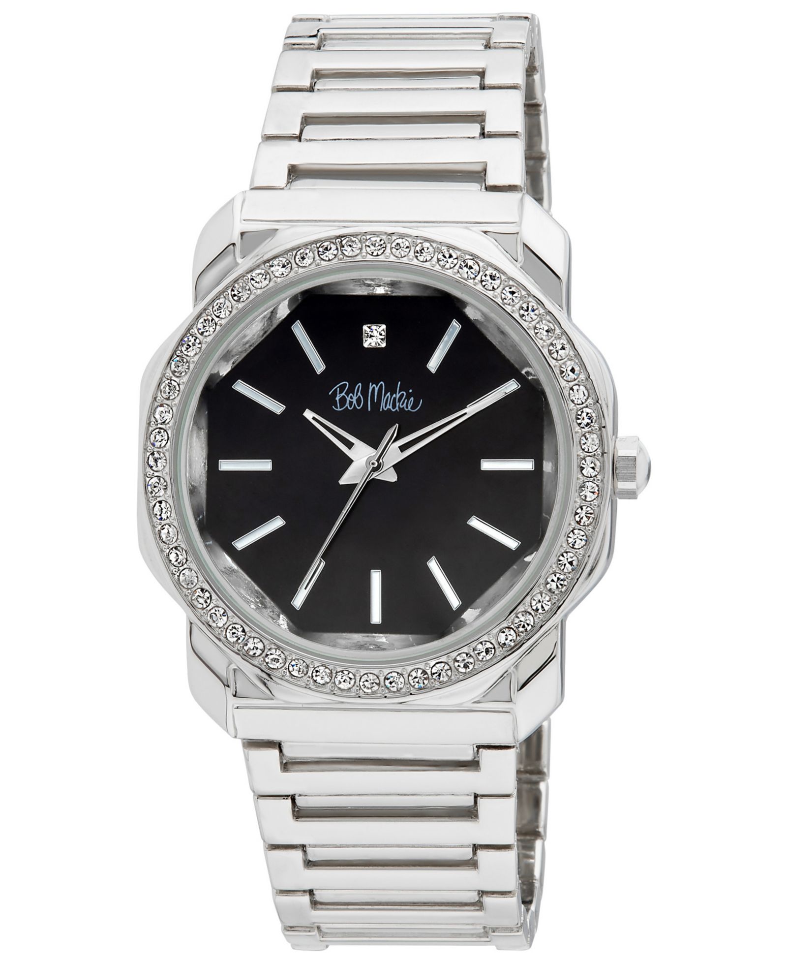 Унисекс часы Bob Mackie Quartz Silver-Tone Alloy 40mm