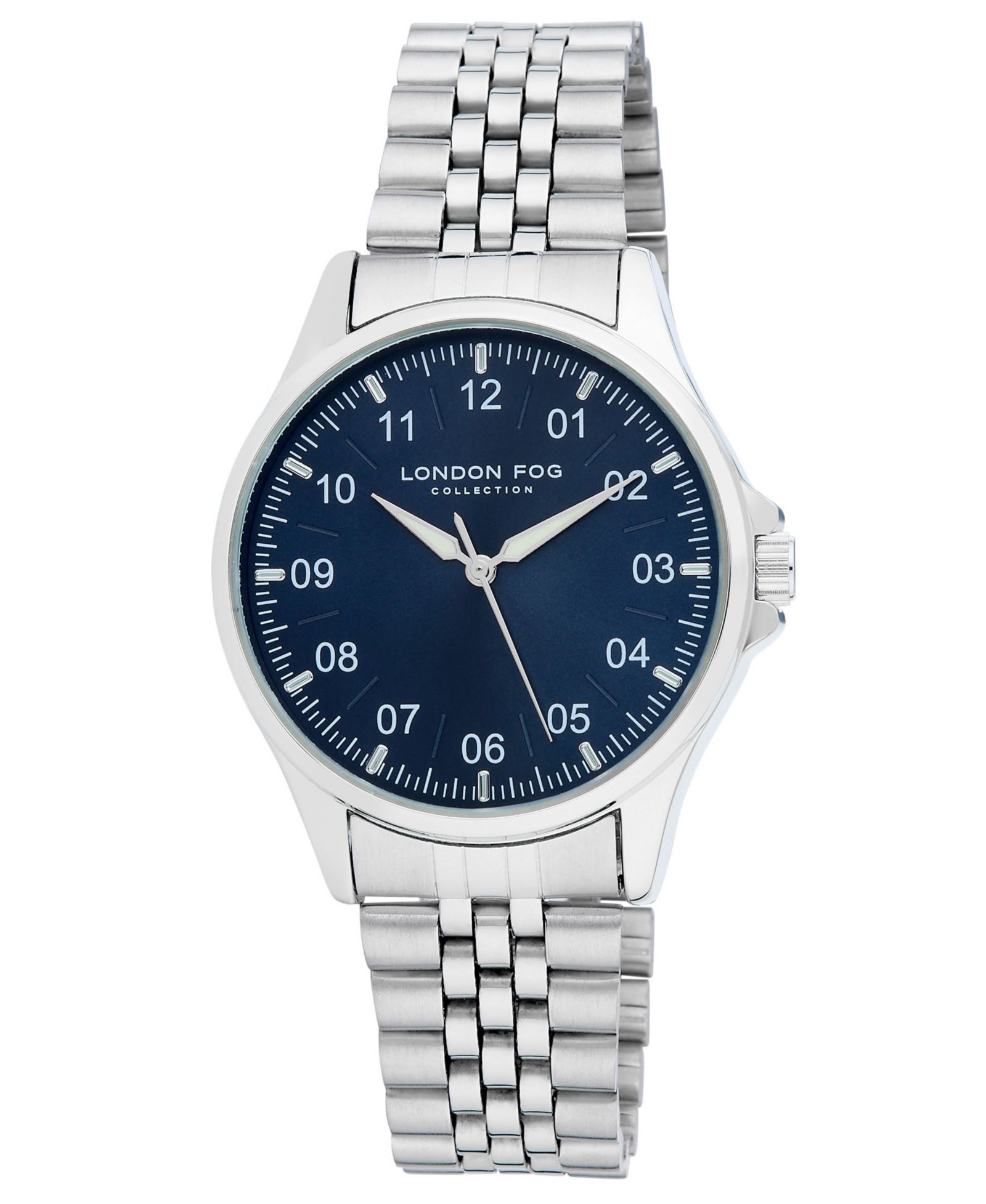 London Fog Женские часы Quartz Dundee Reader Silver-Tone 40mm