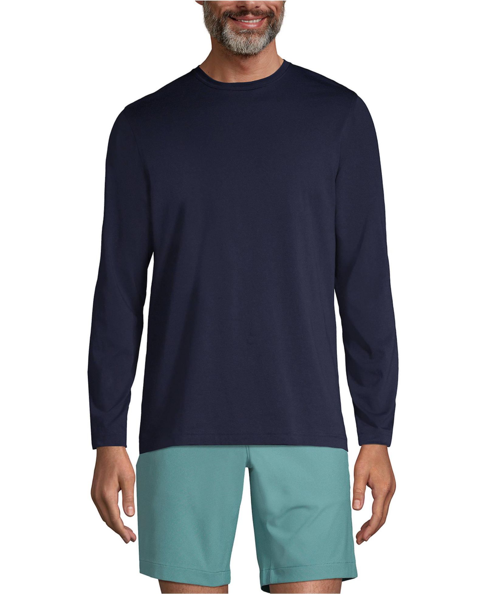 Lands' End Men's Long Sleeve Cotton Supima Tee