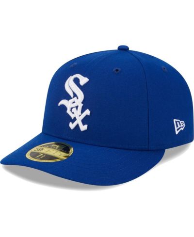 Мужская кепка New Era Royal Chicago White Sox White Logo Low Profile 59FIFTY Fitted