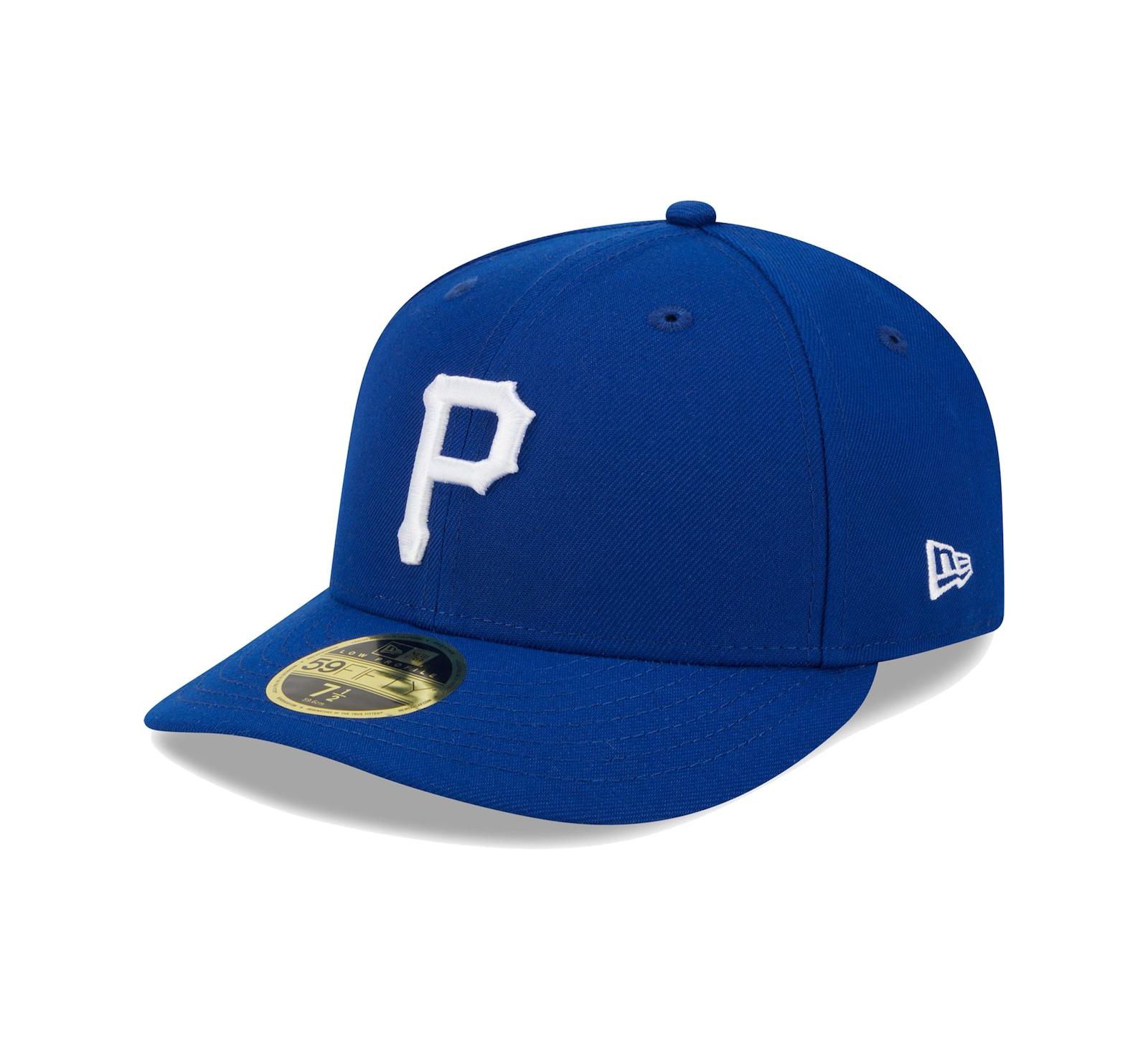 Мужская кепка New Era Royal Pittsburgh Pirates White Logo Low Profile 59FIFTY Fitted