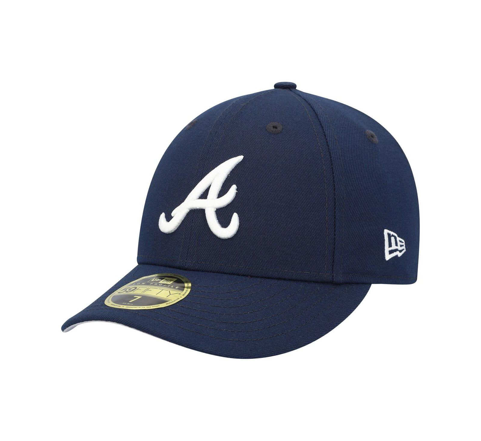 New Era Мужская кепка 59FIFTY Low Profile Oceanside Atlanta Braves, темно-синий