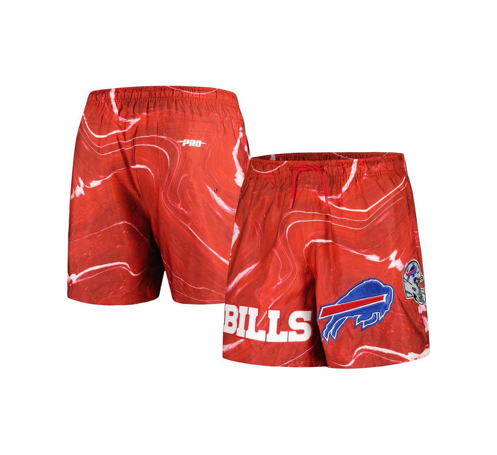 Men's Pro Standard Red Buffalo Bills Allover Marble Print Shorts