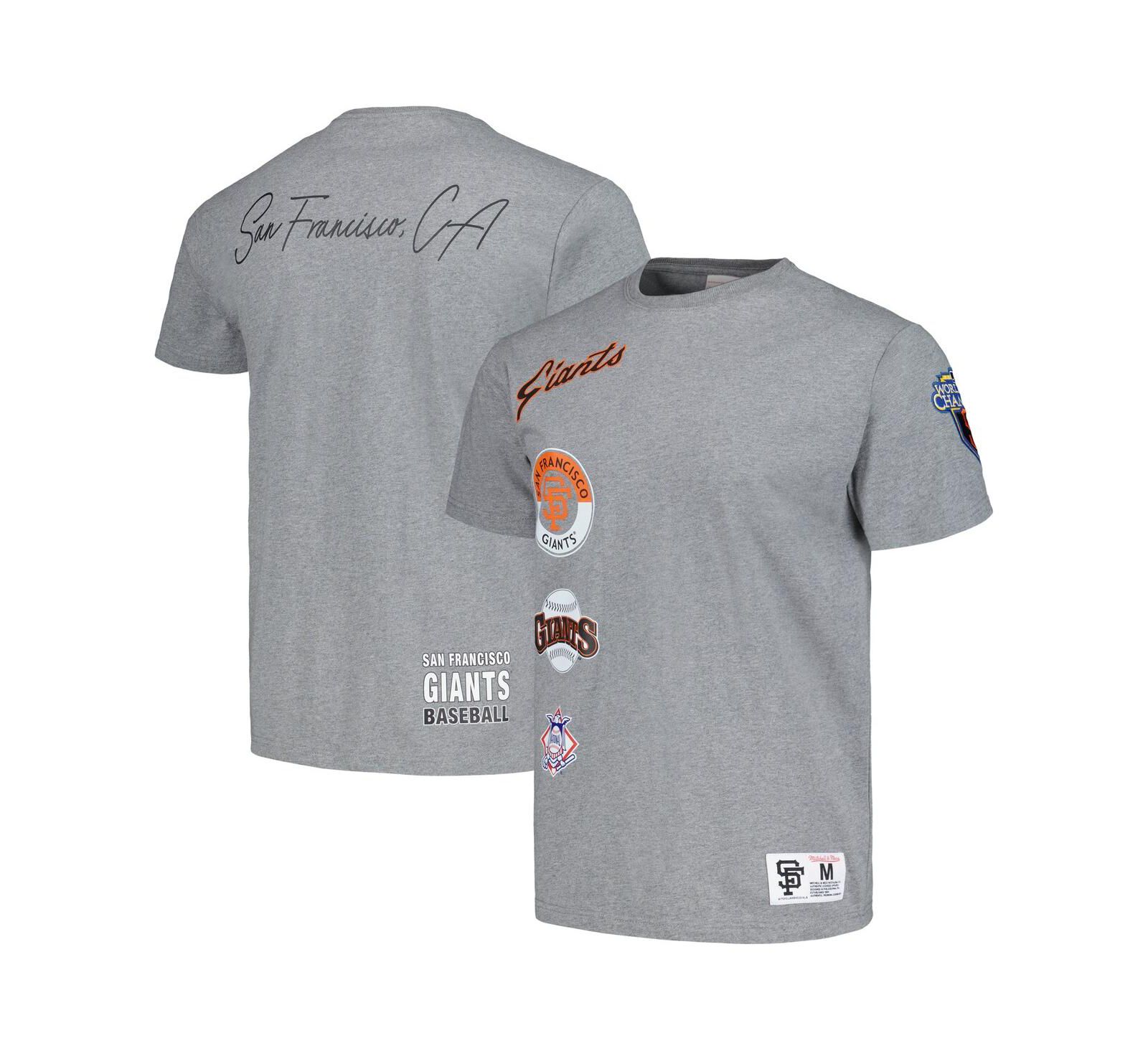 Men's Mitchell & Ness Heather Gray San Francisco Giants Cooperstown Collection City Collection T-shirt