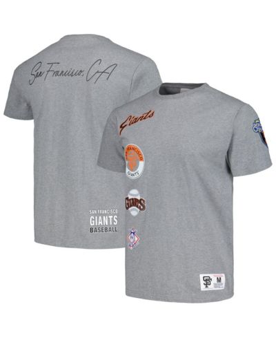 Мужская футболка Mitchell & Ness Heather Gray San Francisco Giants Cooperstown Collection City Collection