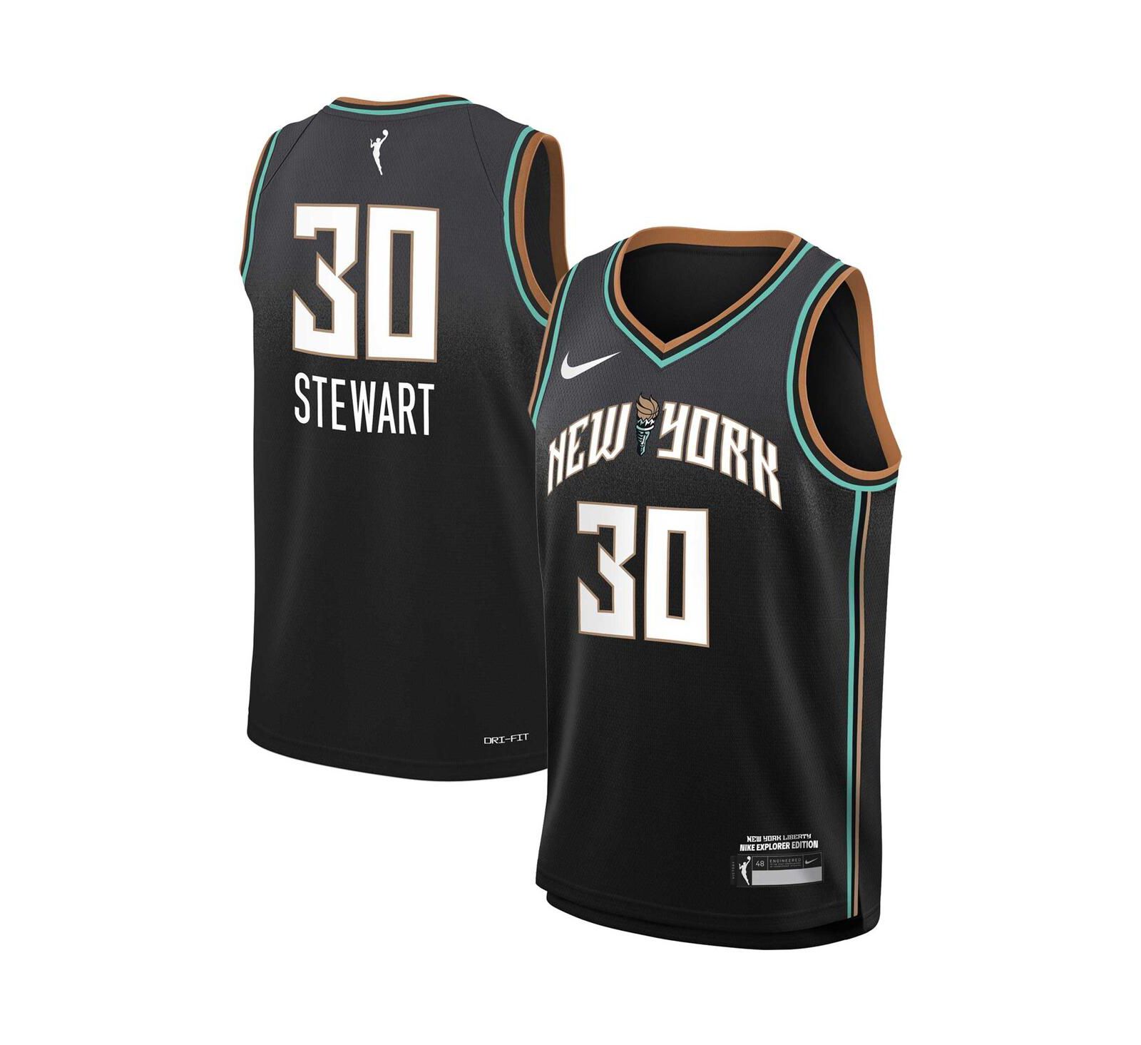 Детская джерси Nike Breanna Stewart Black New York Liberty Swingman - Explorer Edition