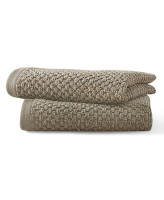 Blue Loom Lilly Cotton and Rayon from Bamboo 2 Piece Washcloth Set, 13" x 13"