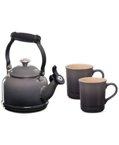 Le Creuset Enamel-on-Steel Demi Kettle & Stoneware Mug Set