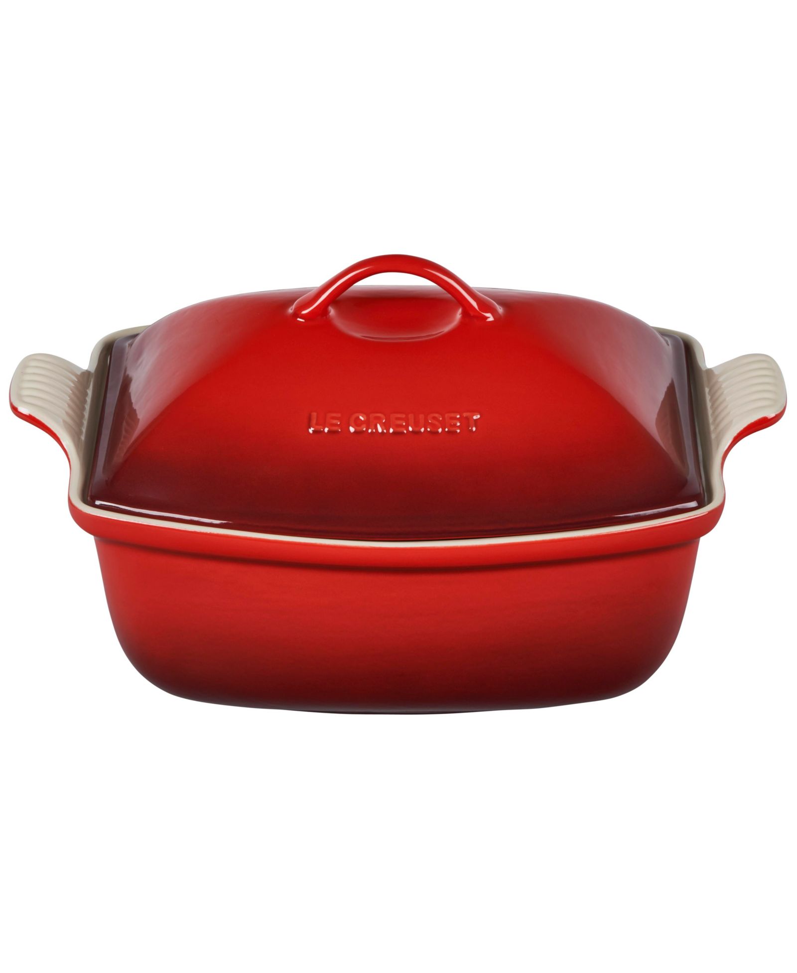 Глубокая форма для запекания Le Creuset Heritage Stoneware 4.5 Quart с крышкой