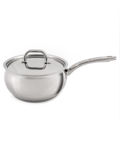 BergHOFF Belly Shape 18/10 Stainless Steel 8" Sauce Pan with SS Lid, 3.2qt.