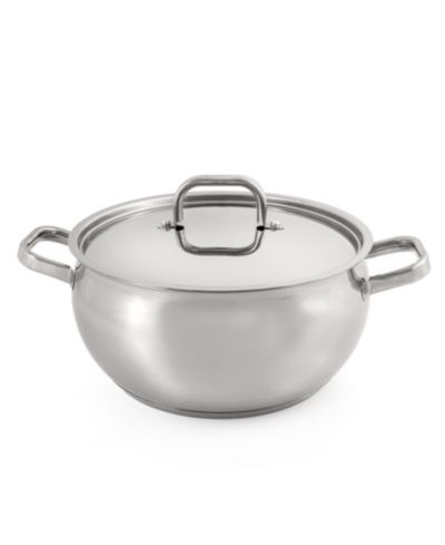 BergHOFF Belly Shape 18/10 Stainless Steel 9.5" Stock Pot with SS Lid, 5.5qt.