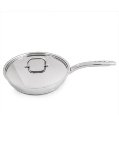 BergHOFF Belly Shape 18/10 Stainless Steel 10.5" Skillet with SS Lid, 2.5qt.