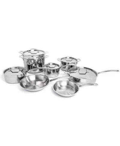 BergHOFF Professional 13pc Tri-Ply 18/10 Stainless Steel Cookware Set with SS Lids