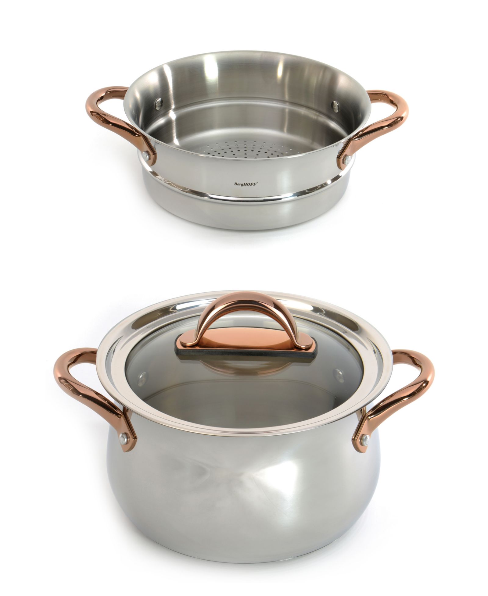 Набор для приготовления на пару BergHOFF 18/10 Stainless Steel 3 Piece