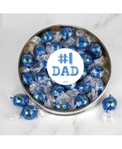 Just Candy Подарочная жестяная банка с шоколадными трюфелями Lindor, 24 шт.