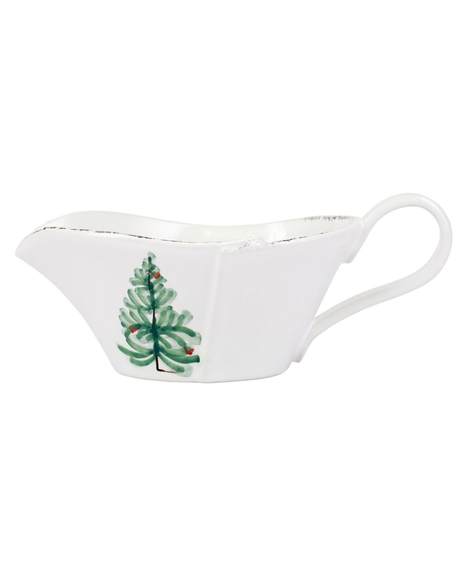VIETRI Lastra Holiday Sauce Server