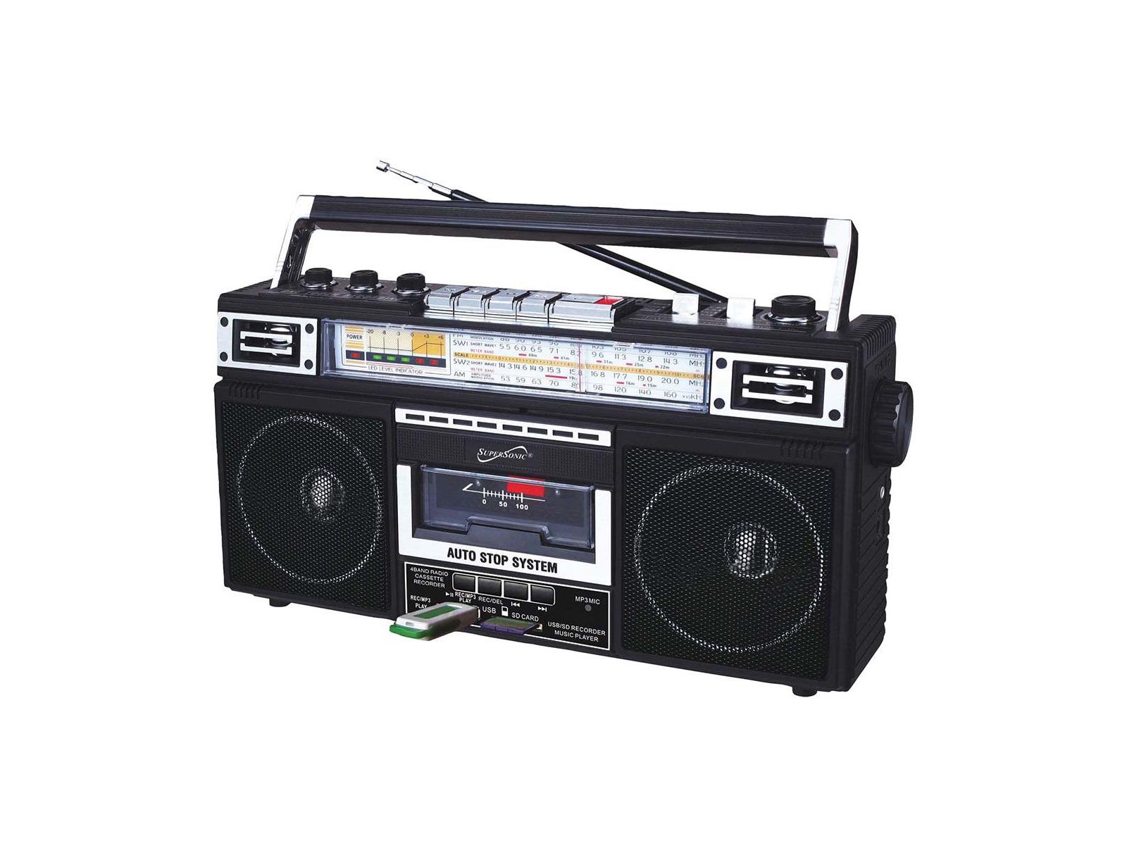 Supersonic Retro Bluetooth Cassette Player Radio