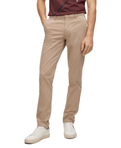 Мужские чиносы BOSS Hugo Boss Slim-Fit из хлопковой габардины