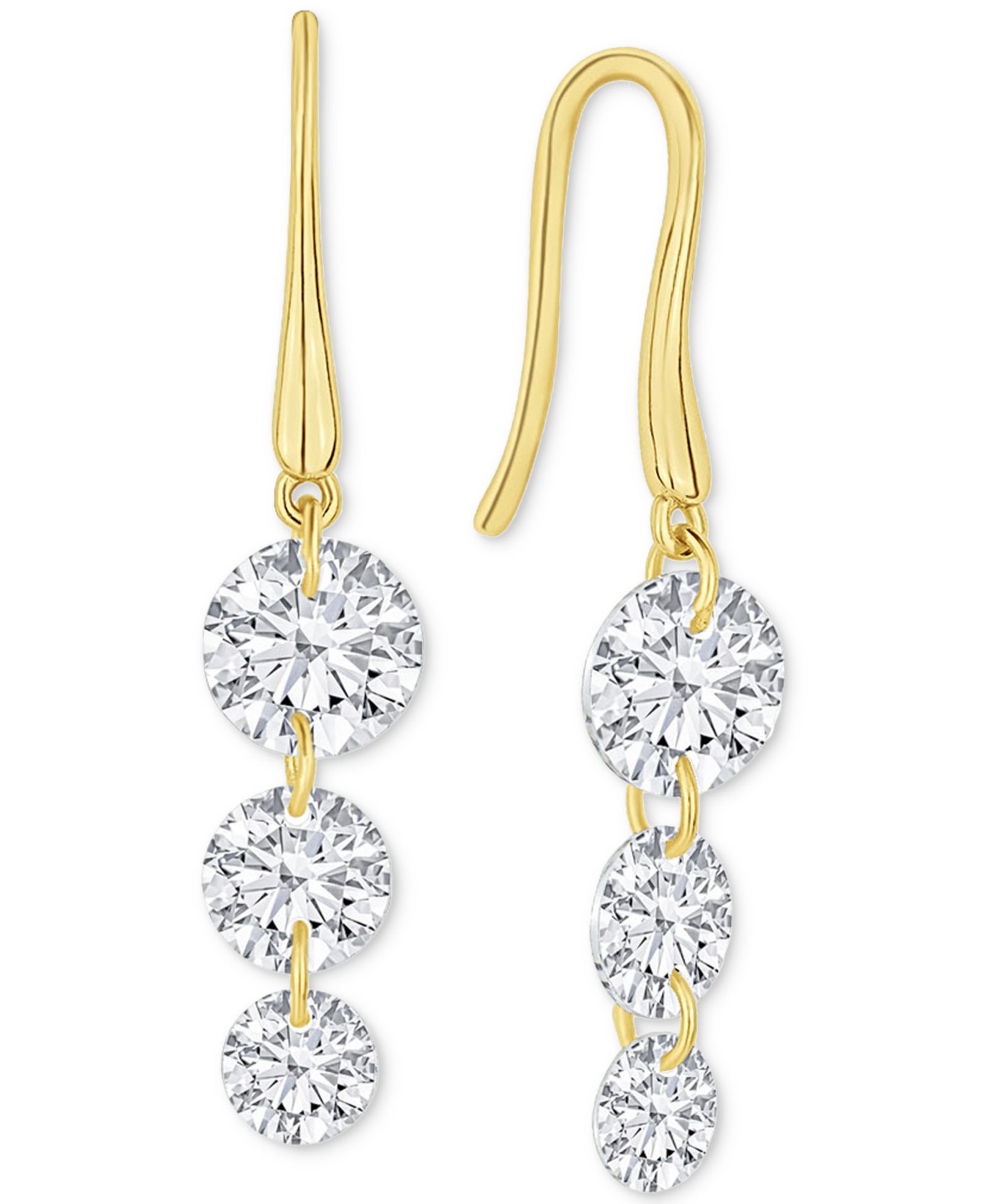 Серьги And Now This Cubic Zirconia Graduated Linear Drop