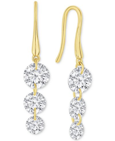 Серьги And Now This Cubic Zirconia Graduated Linear Drop
