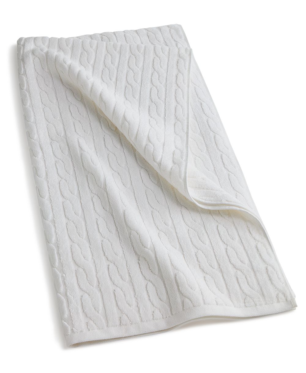 Lauren Ralph Lauren Sanders Cable Bath Towel, 30" x 56"