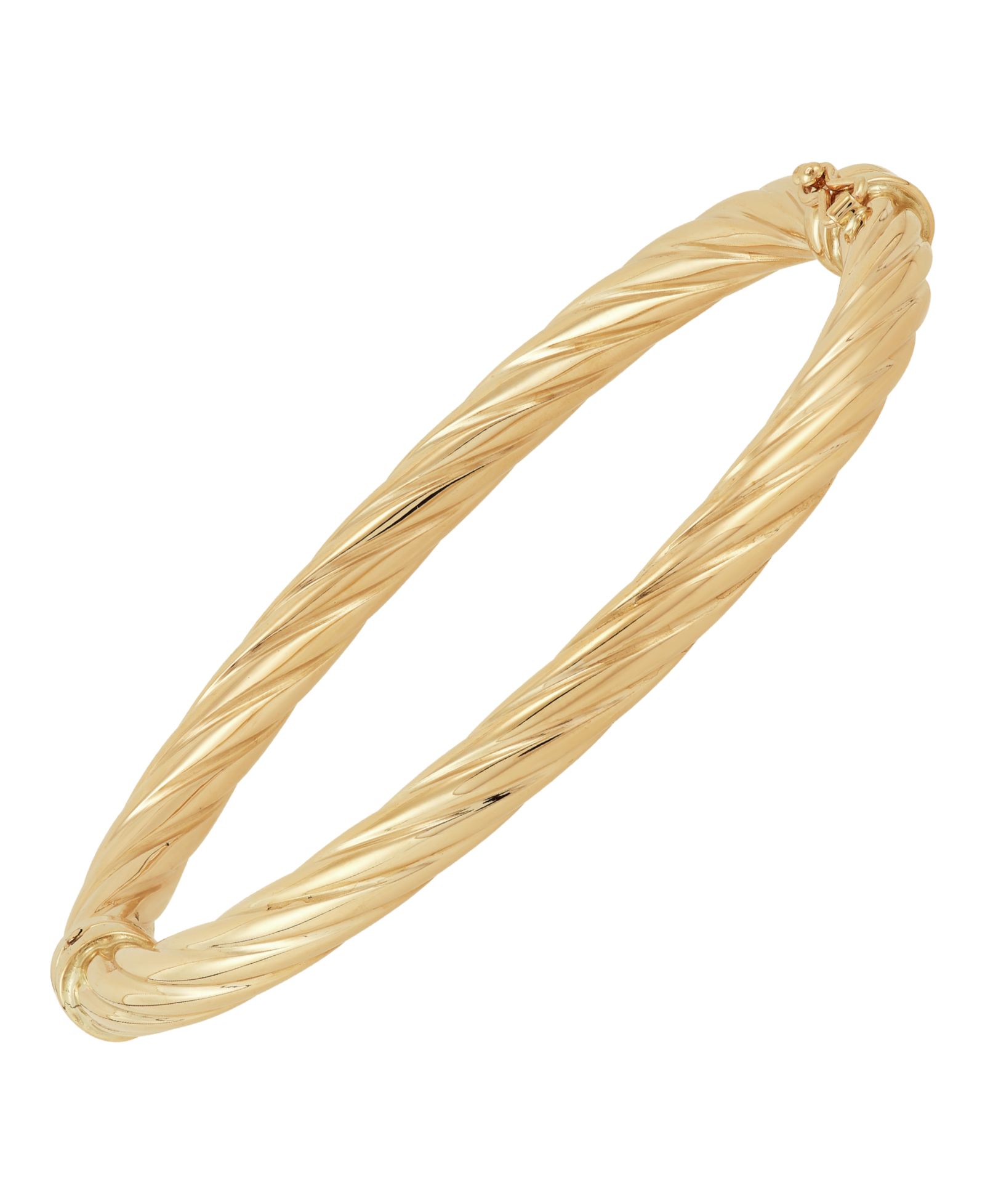 Italian Gold браслет-бэнгл Twist Hinge из 14k Gold или White Gold