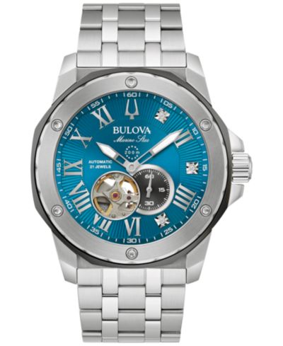 Мужские автоматические часы Bulova Marine Star Marc Anthony из нержавеющей стали 45mm