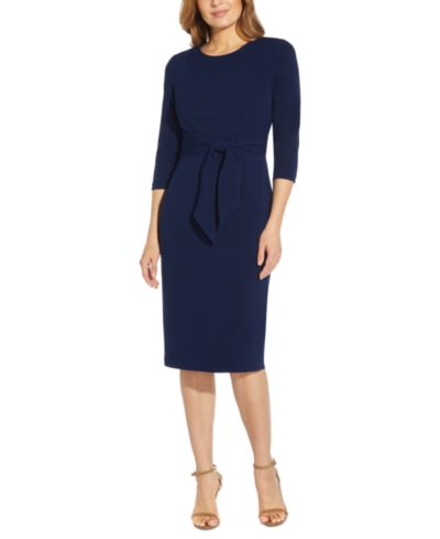 Женское платье Adrianna Papell Tie-Front Crepe Knit