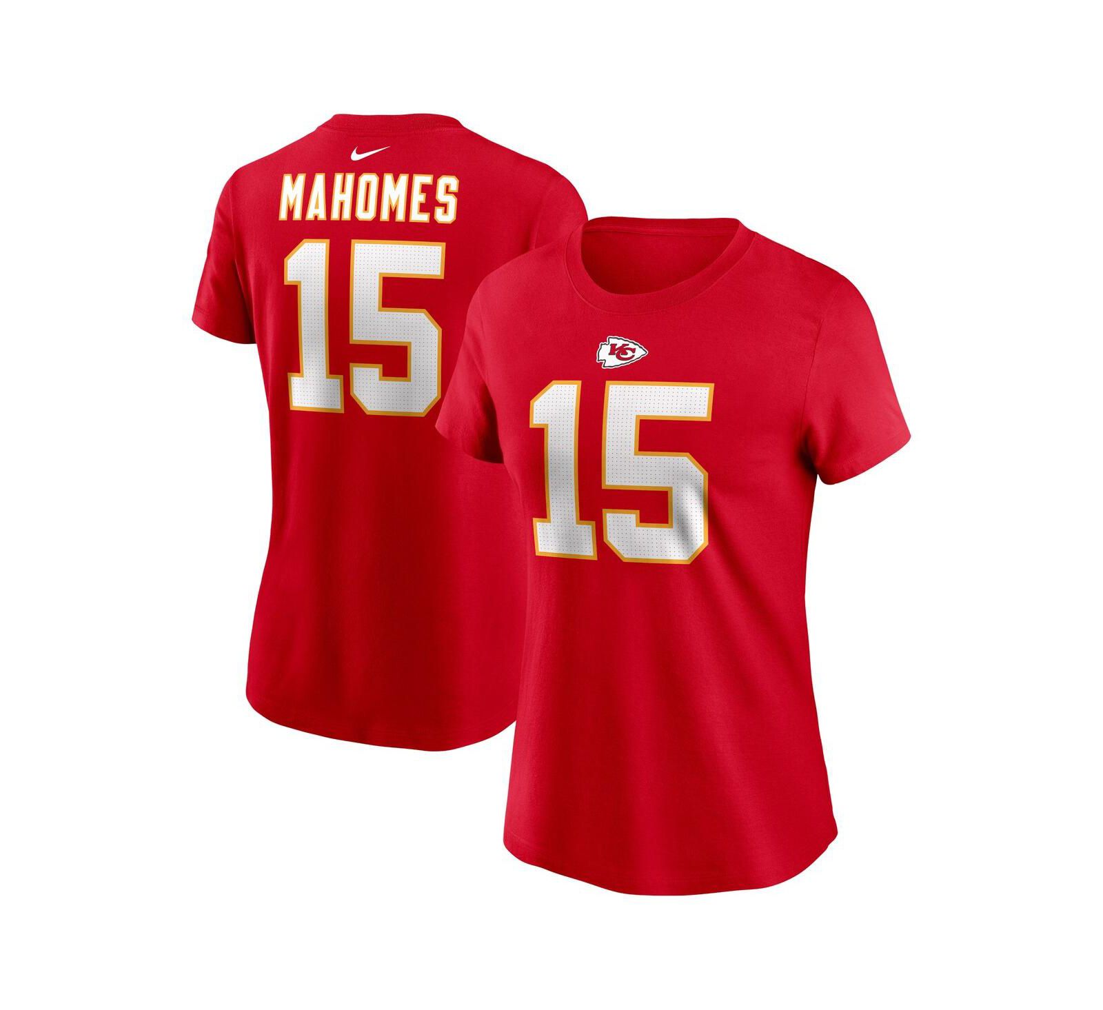 Women's Nike Patrick Mahomes Red Kansas City Chiefs Player Name and Number T-shirt