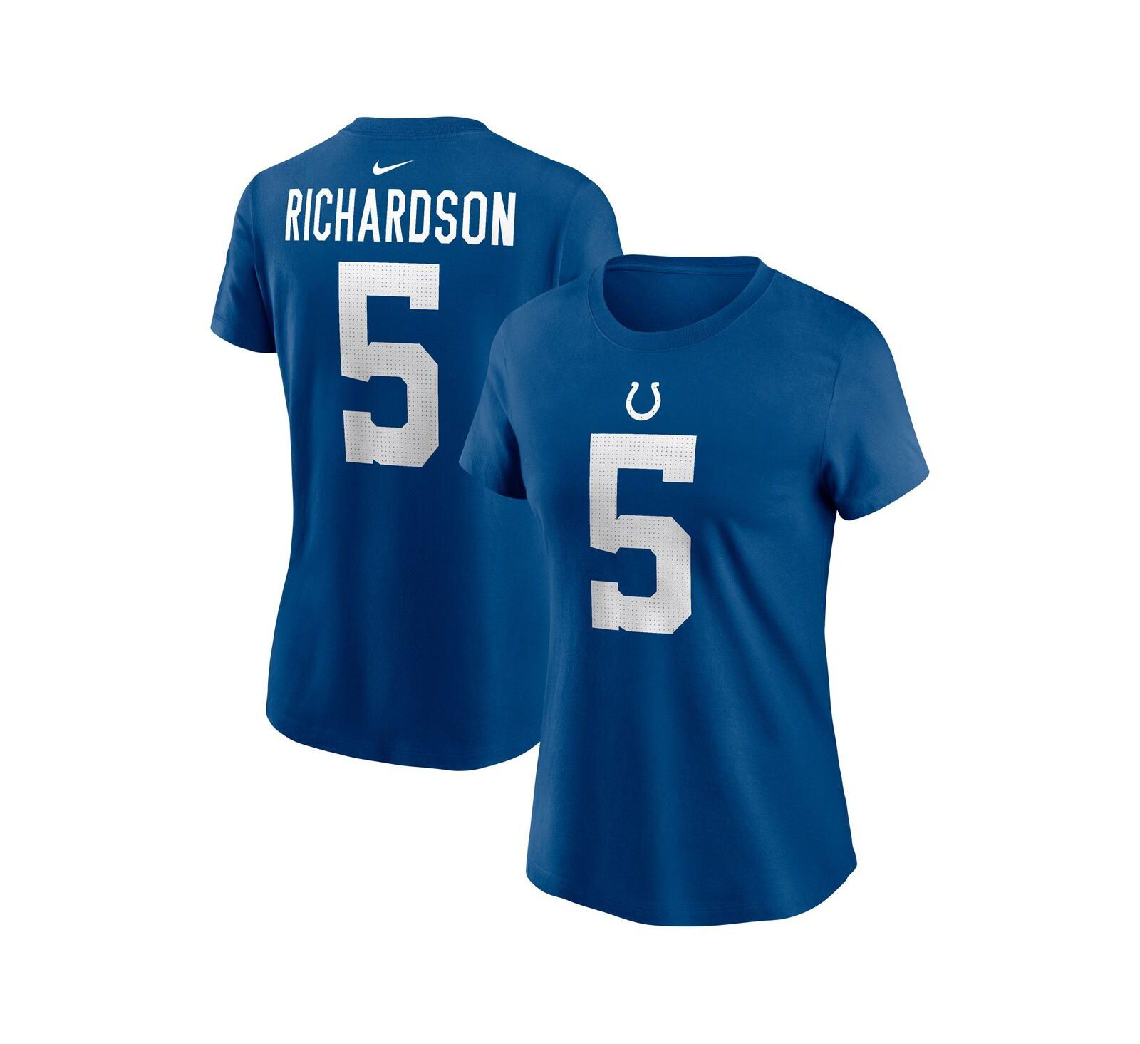 Women's Nike Anthony Richardson Royal Indianapolis Colts 2023 NFL Draft First Round Pick Player Name and Number T-shirt