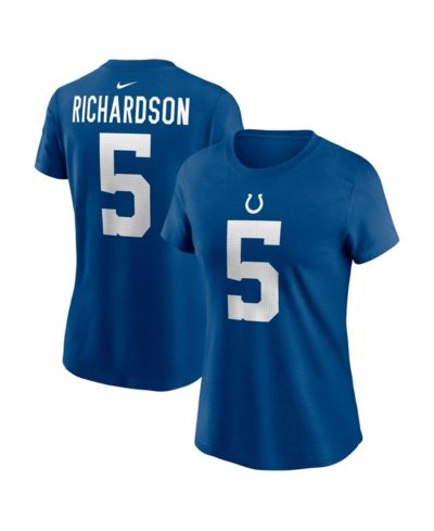 Женская футболка Nike Anthony Richardson Royal Indianapolis Colts 2023 NFL Draft First Round Pick Player Name and Number