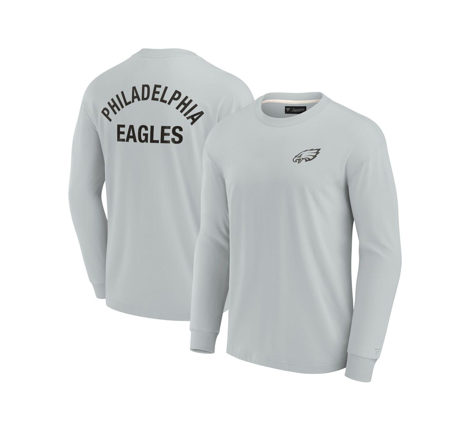Мужская и женская футболка Fanatics Signature Philadelphia Eagles Long Sleeve