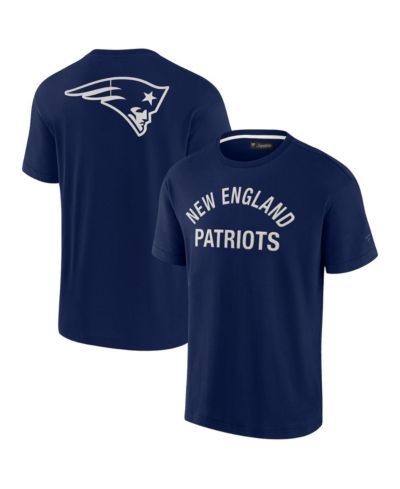 Мужская и женская футболка Fanatics Signature New England Patriots, мягкая, с коротким рукавом