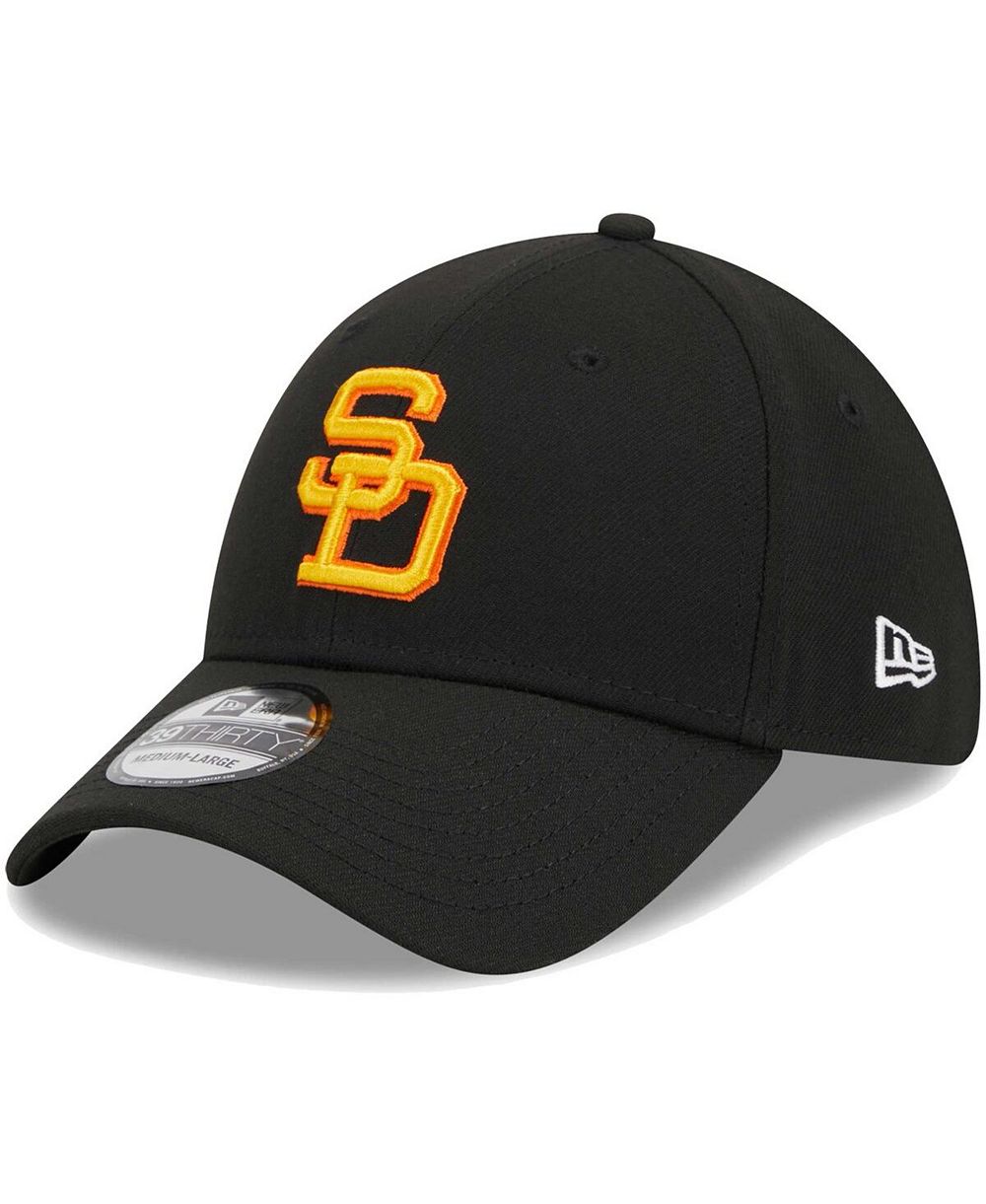 Мужская бейсболка New Era San Diego Padres с логотипом, модель 39THIRTY Flex, черная