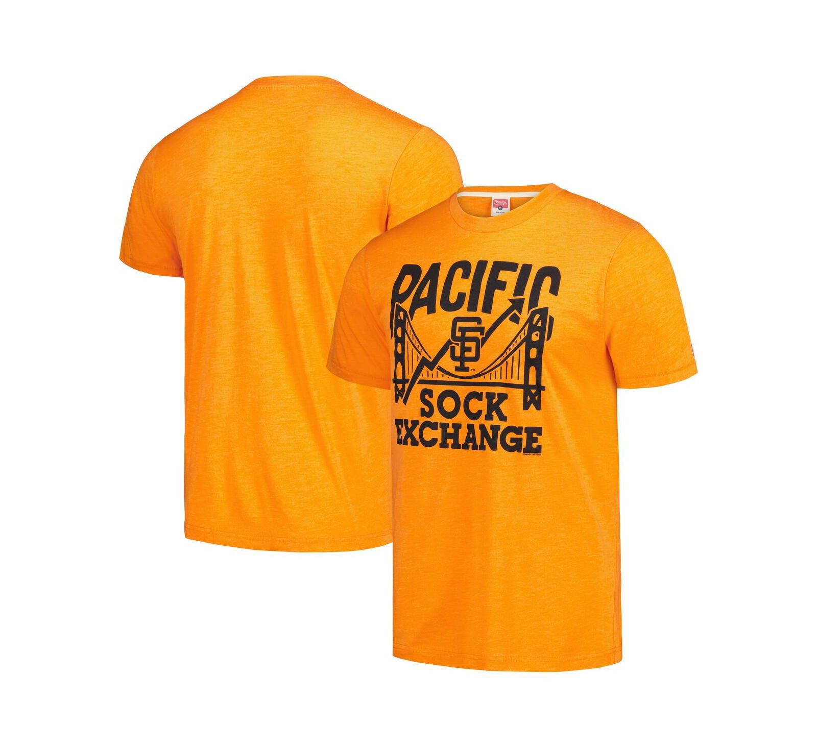Мужская футболка Homage Orange San Francisco Giants Pacific Sock Exchange Tri-Blend