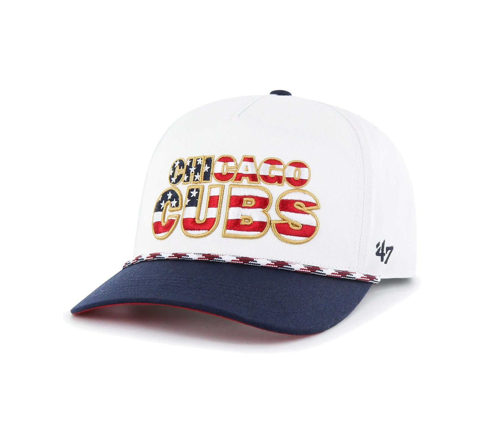 Мужская кепка '47 Brand Chicago Cubs Flag Script Hitch Snapback, белая